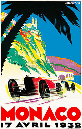 Monaco F1 Grand Prix 1932 Illustration