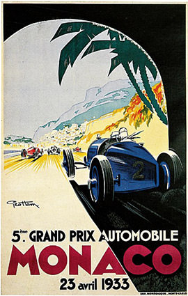 Monaco F1 Grand Prix 1933 Illustration