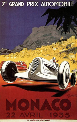 Monaco F1 Grand Prix 1935 Illustration