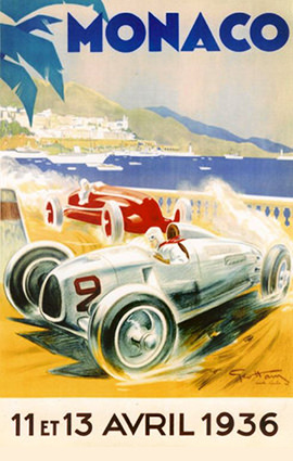 Monaco F1 Grand Prix 1936 Illustration