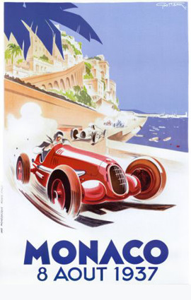 Monaco F1 Grand Prix 1937 Illustration