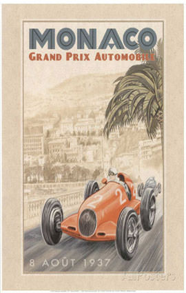 Monaco F1 Grand Prix 1937 Illustration