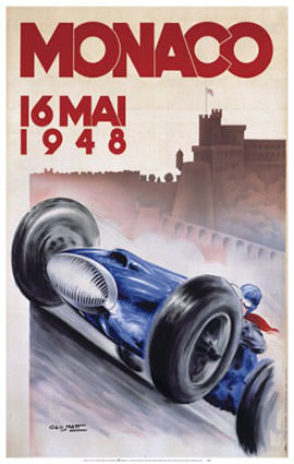 Monaco F1 Grand Prix 1948 Illustration
