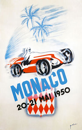 Monaco F1 Grand Prix 1950 Illustration