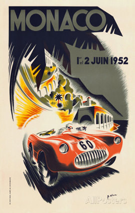 Monaco F1 Grand Prix 1952 Illustration