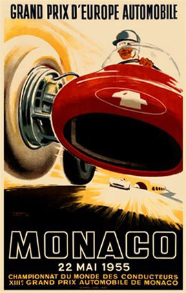 Monaco F1 Grand Prix 1955 Illustration