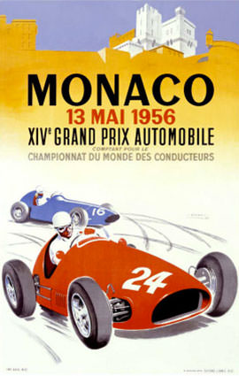 Monaco F1 Grand Prix 1956 Illustration