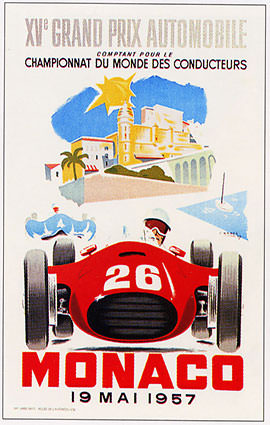 Monaco F1 Grand Prix 1957 Illustration