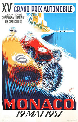 Monaco F1 Grand Prix 1957 Illustration