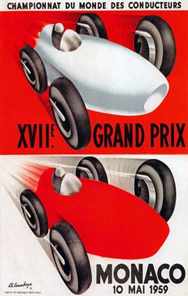 Monaco F1 Grand Prix 1959 Illustration