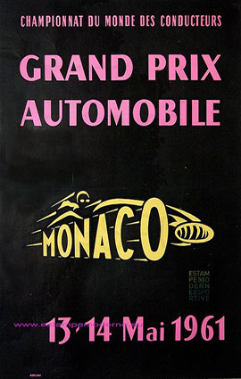 Monaco F1 Grand Prix 1961 Illustration