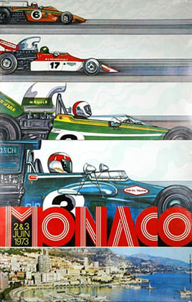 Monaco F1 Grand Prix 1973 Illustration