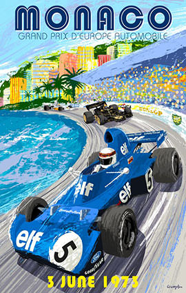 Monaco F1 Grand Prix 1973 Illustration