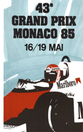 Monaco F1 Grand Prix 1985 Illustration