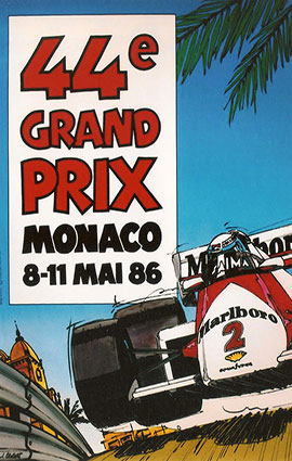 Monaco F1 Grand Prix 1986 Illustration