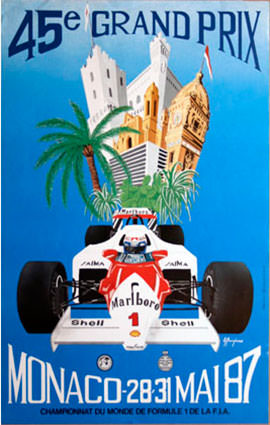 Monaco F1 Grand Prix 1987 Illustration