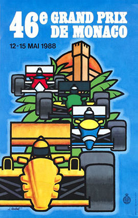 Monaco F1 Grand Prix 1988 Illustration