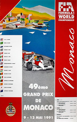 Monaco F1 Grand Prix 1991 Illustration