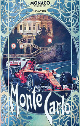 Monaco F1 Grand Prix 2017 Illustration