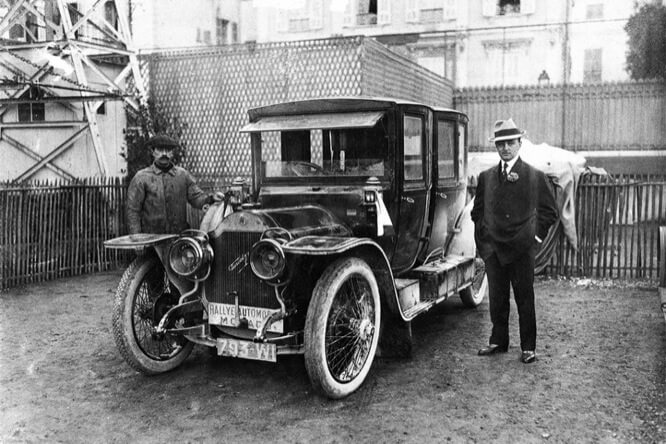 1911 Rougier Henry et sa Turcat-Mery, vainqueur du 1er Rallye Monte-Carlo