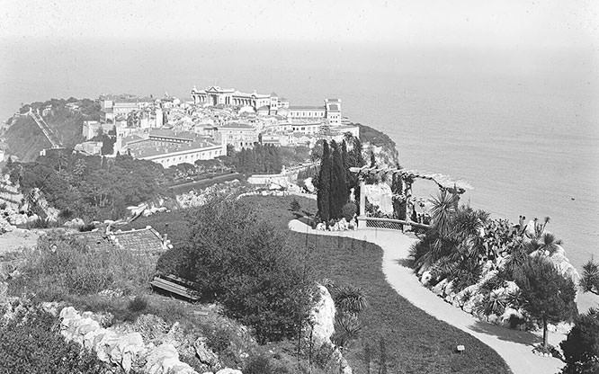 The rock of Monaco in 1930