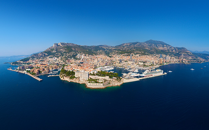 Aerial view of Monaco