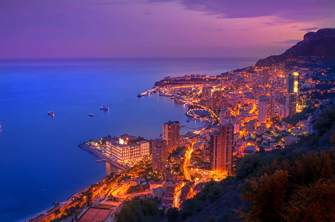 Monaco aerial view