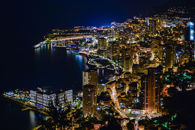 Monaco aerial view