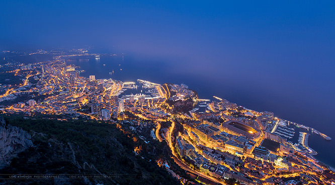 Aerial view of Monaco