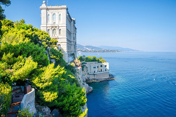 Side of Oceanographic Institute museum Monaco