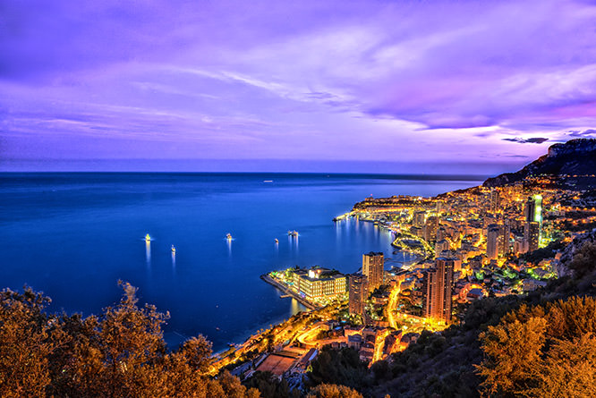 Monaco by night HDR
