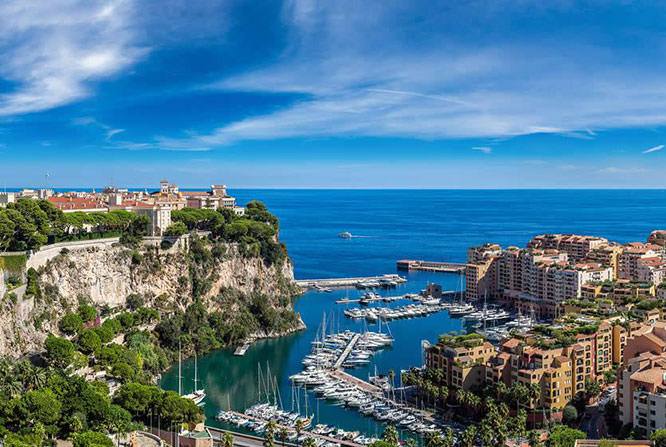 The Rock of Monaco and Fontvieille