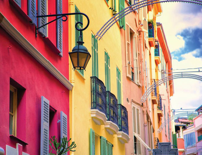 Colorful facades of Monaco