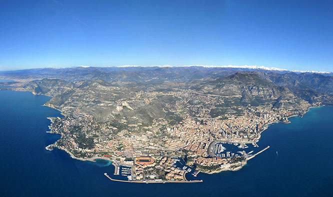 Aerial view of Monaco