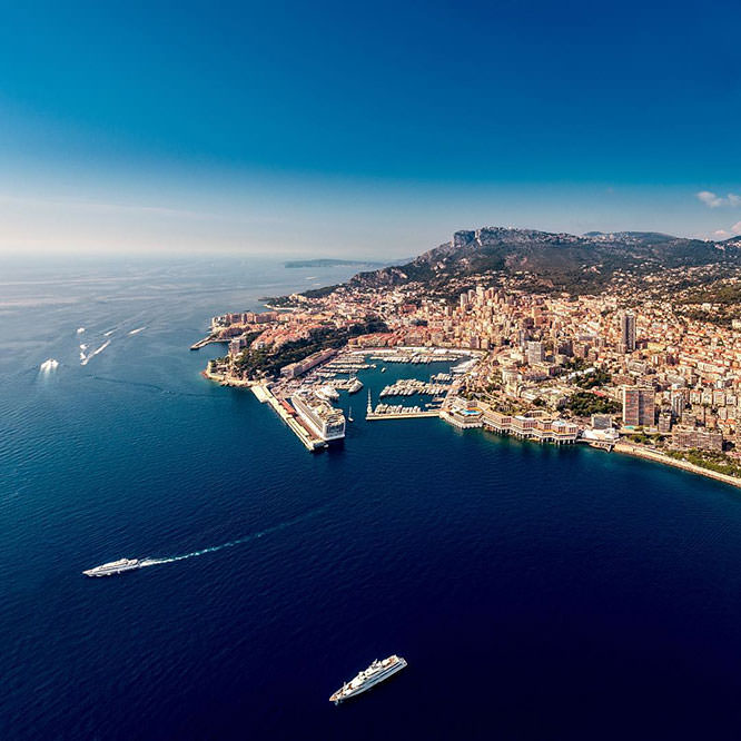 Monaco aerial view