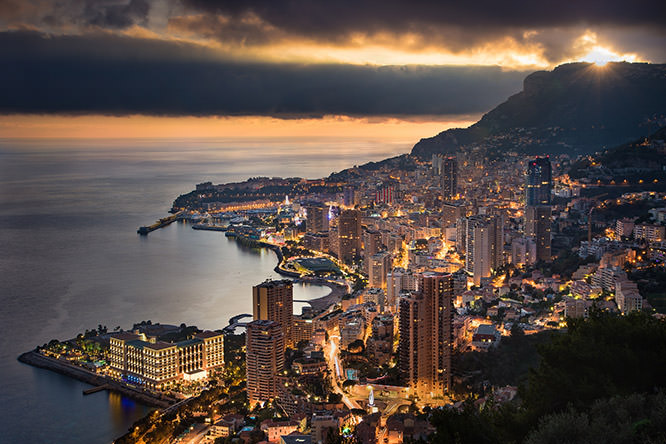 View of Monaco from the Vista Palace Hotel