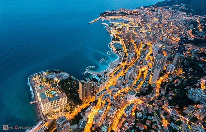 Monaco aerial view