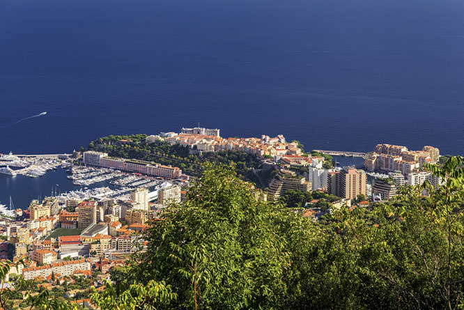 Aerial view of Monaco