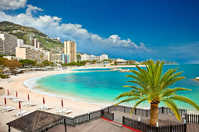 Beach in Larvotto