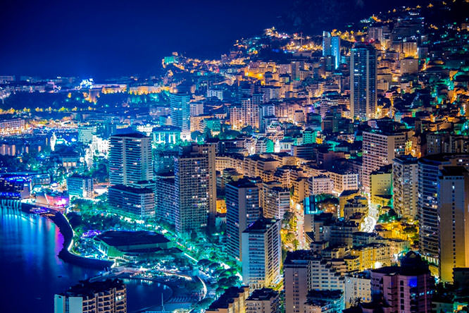 Monaco by night