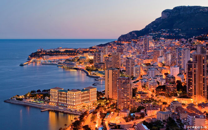 Warm City Lights in Monaco