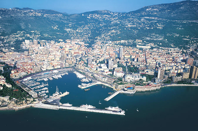 Aerial view of Monaco
