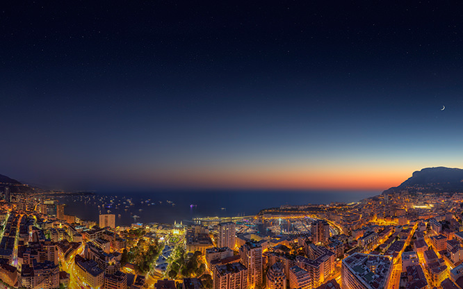 Monaco Yacht Show Sunset 2014 Twilight