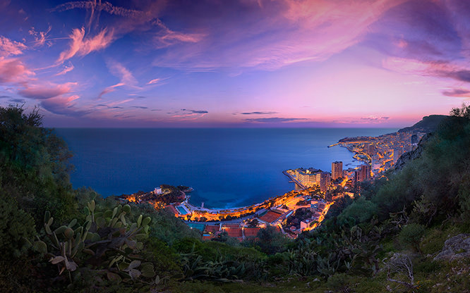 Aerial view of Monaco