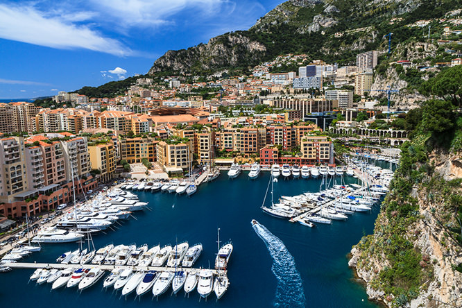 Fontvieille viewed from Palace walls, Monaco