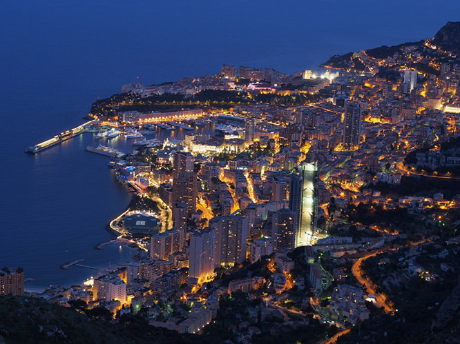 Monaco aerial view