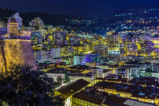 Monaco by night