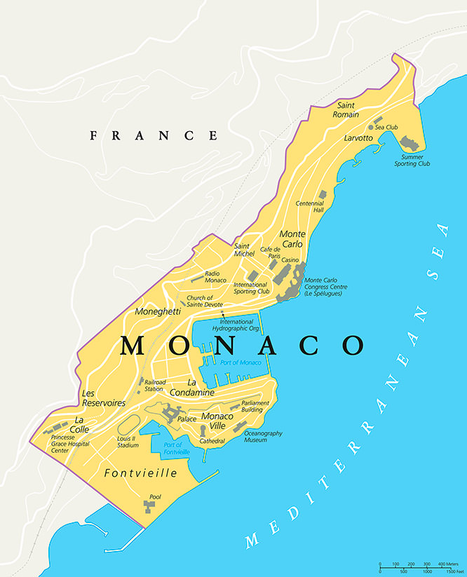 Map of Monaco