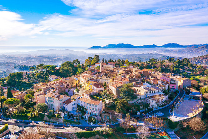 Aerial view of Mougins French Riviera