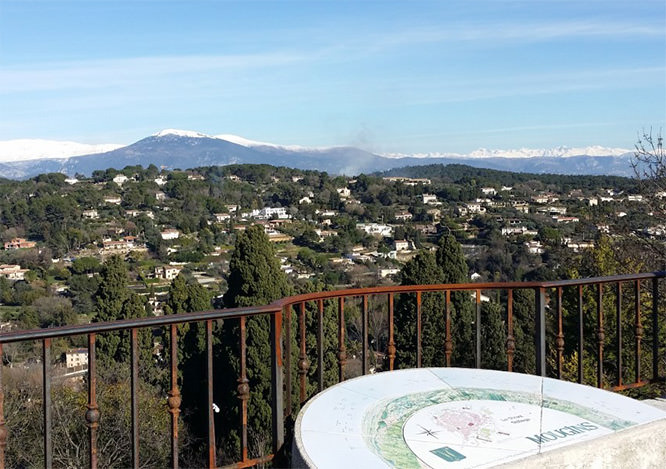 Table of orientation Mougins French Riviera